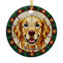 Fester Glaseffekt DOG's Name Weihnachten
