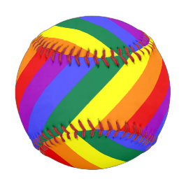 Fester Regenbogen Streifen Wasserfarbe Wash Regenb Baseball