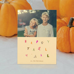 FESTER SCHRIFTART FALL FOTO FEIERTAGSKARTE