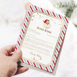 Fester Streifenbrief von der Santa Foil Card Folieneinladung