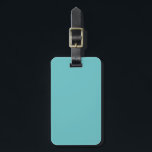 Festes Aqua-blauer Pop der Farbe Gepäckanhänger<br><div class="desc">Fertigen Sie diesen festes Aqua-blauen Pop der Farbe mit Ihrem eigenen Namen oder Monogramm besonders an.</div>
