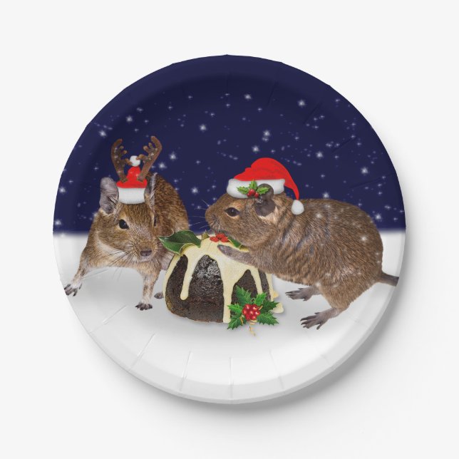 festes Degus-Papierplatte Pappteller (Vorderseite)