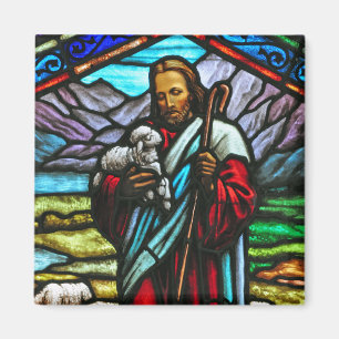 Festes Glas-Bild des Jesus-Magneten Magnet