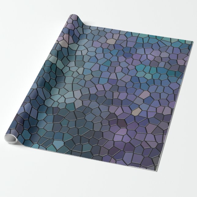 Festes Glas im Tiefsee Geschenkpapier (Ungerollt)
