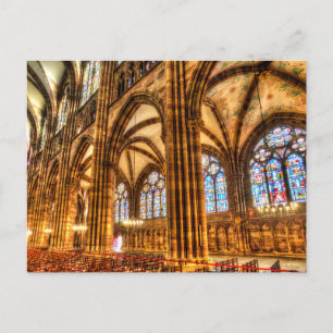 Festes Glas Straßenkathedral Feiertagspostkarte