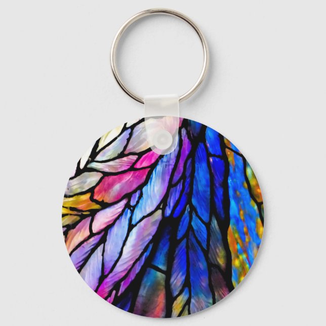 Festes Glas von Tiffany Schlüsselanhänger (Vorderseite)