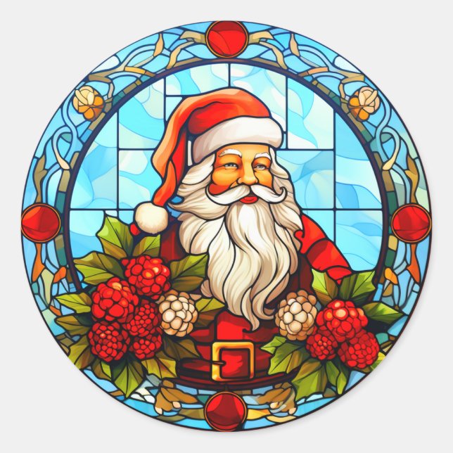 Festes Glas Weihnachtsschmuck-67672 Runder Aufkleber (Vorderseite)