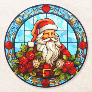 Festes Glas Weihnachtsschmuck-67672 Runder Pappuntersetzer