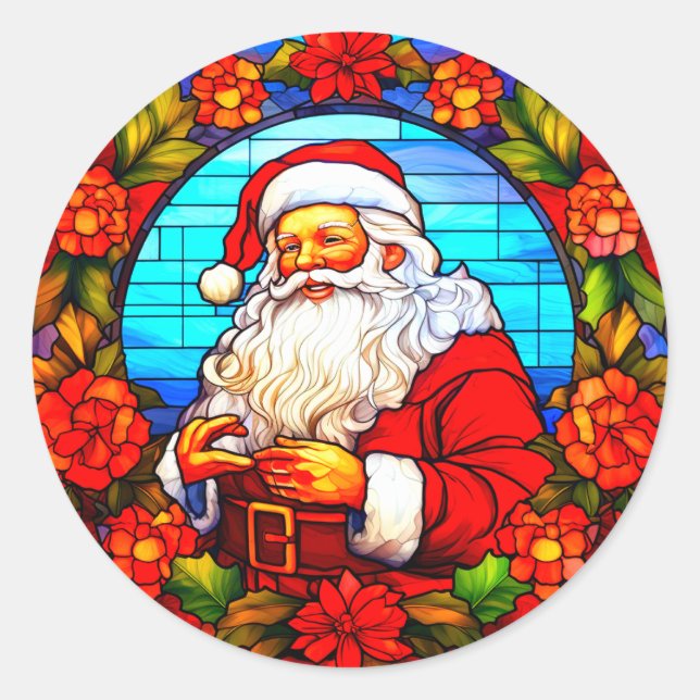 Festes Glas Weihnachtsschmuck-67674 Runder Aufkleber (Vorderseite)