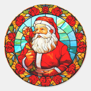 Festes Glas Weihnachtsschmuck-67680 Runder Aufkleber