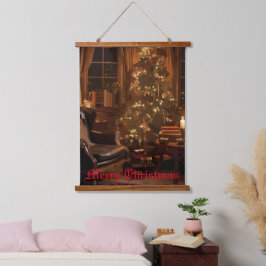 festes Glühen Wandteppich Mit Holzrahmen