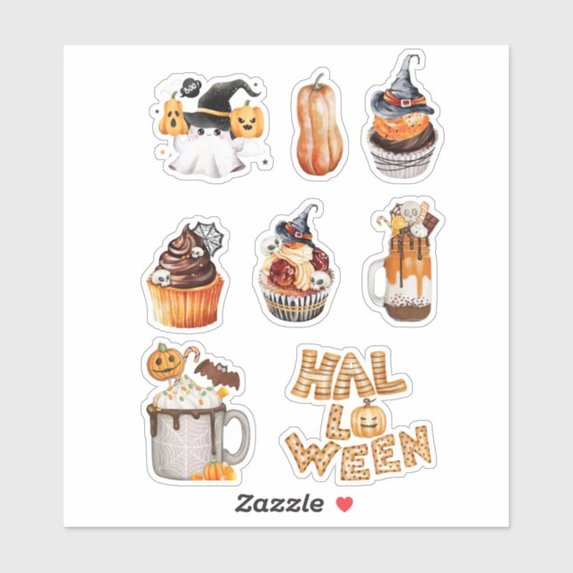 Festes Halloween-Leckereien-Aufkleber Aufkleber (Blatt)