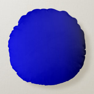 Festes helles Kobalt-Blau Rundes Kissen