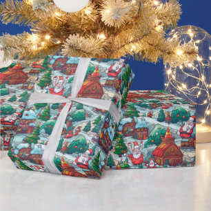 Festes Nordpol Weihnachtsgeflecht Wrappin Geschenkpapier