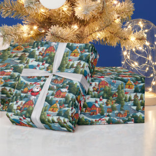 Festes Nordpol Weihnachtsmuster Geschenkpapier
