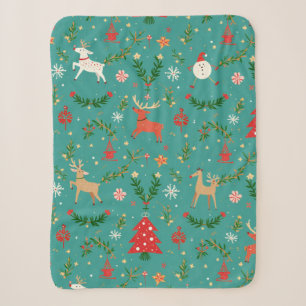 Festes Reindeer Wonderland Sherpadecke