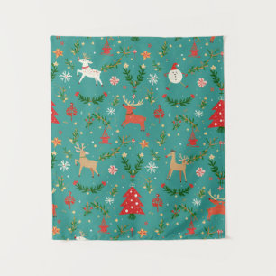 Festes Reindeer Wonderland Wandteppich