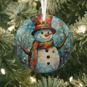 Festes Snowman-Festglas Ornament Aus Glas