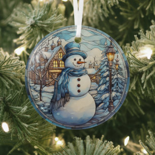 Festes Snowman-Festglas Ornament Aus Glas