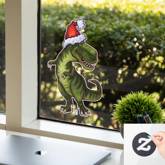 Festes TRex-Fensterheber Fensteraufkleber (Büro)