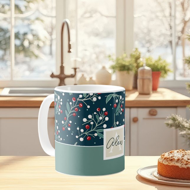 Festes Weihnachtsmuster für Wasserfarben Kaffeetasse (Von Creator hochgeladen)