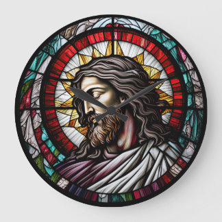 Festgehaltenes Glas Jesus Design Uhr
