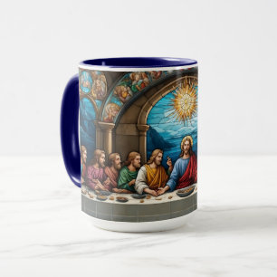 Festgehaltenes Glas Jesus Letztes Abendmahl Christ Tasse