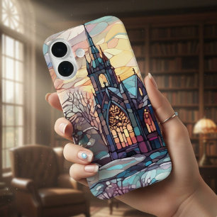 Festgehaltenes Glas Kirche iPhone 16 Fall Hülle