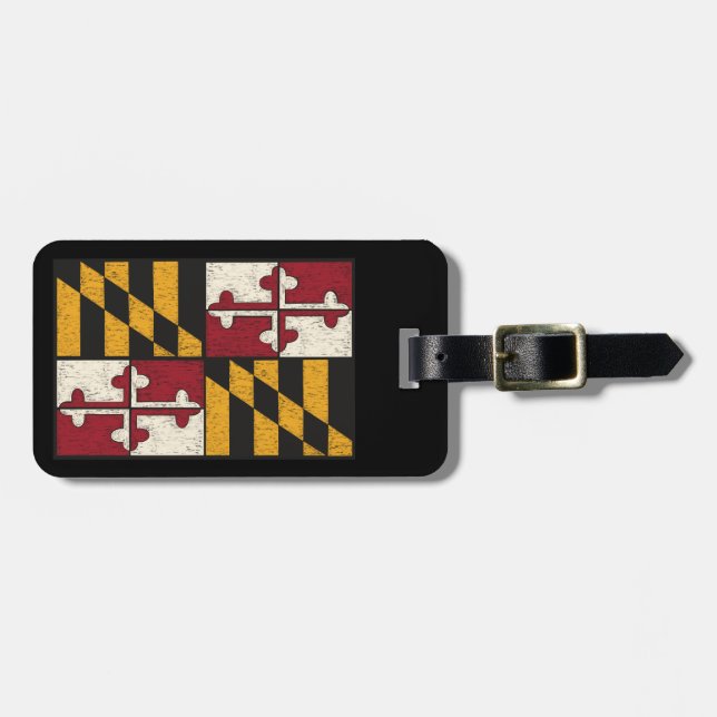 Festgelegte Gepäckmarke für die Maryland-Flagge Gepäckanhänger (Vorderseite horizontal)