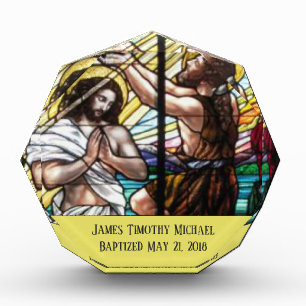Festgelegte Glass Erwachsene Taufe Jesus St. John  Fotoblock