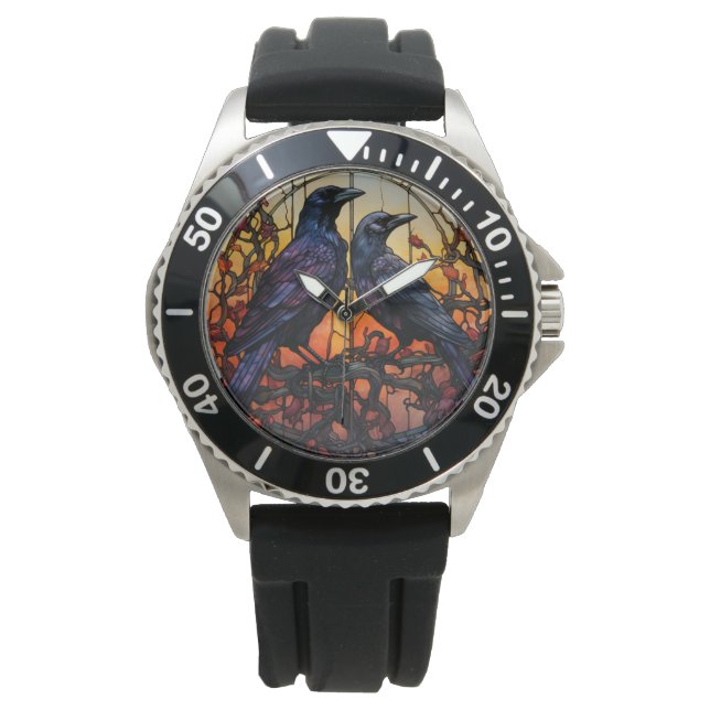 Festgelegte Glass Ravens Armbanduhr (Vorderseite)
