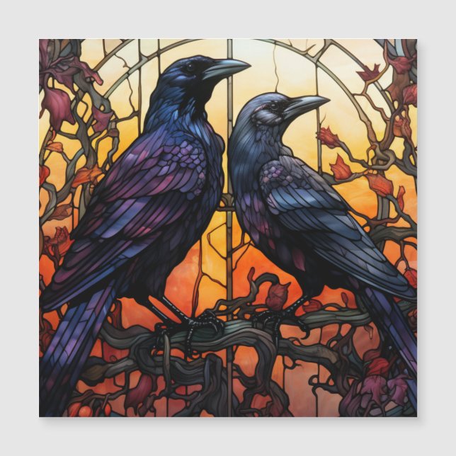 Festgelegte Glass Ravens Magnetkarte (Vorderseite)