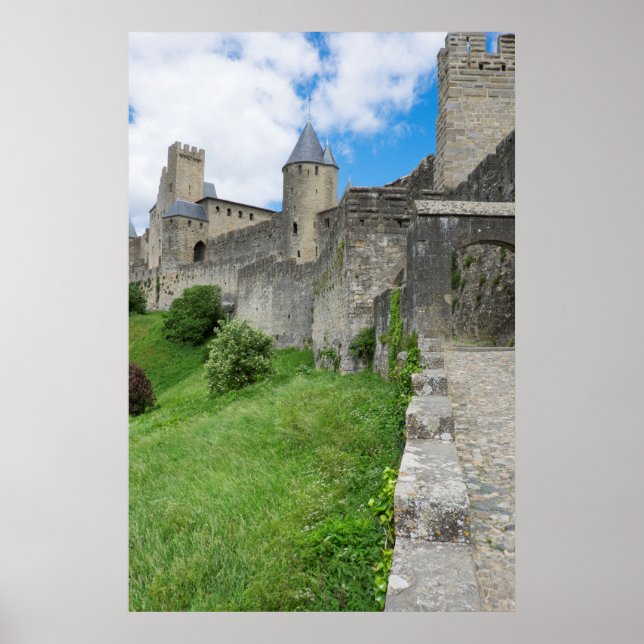 Festgelegte Mauer von Carcassonne Poster (Vorne)