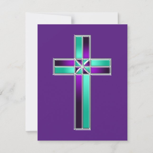 Festgelegter Glass Cross Oaster Feiertagskarte (Vorderseite)