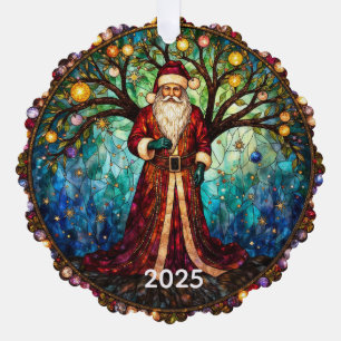 Festgelegter Glass Weihnachtsbaum Ornament Karte