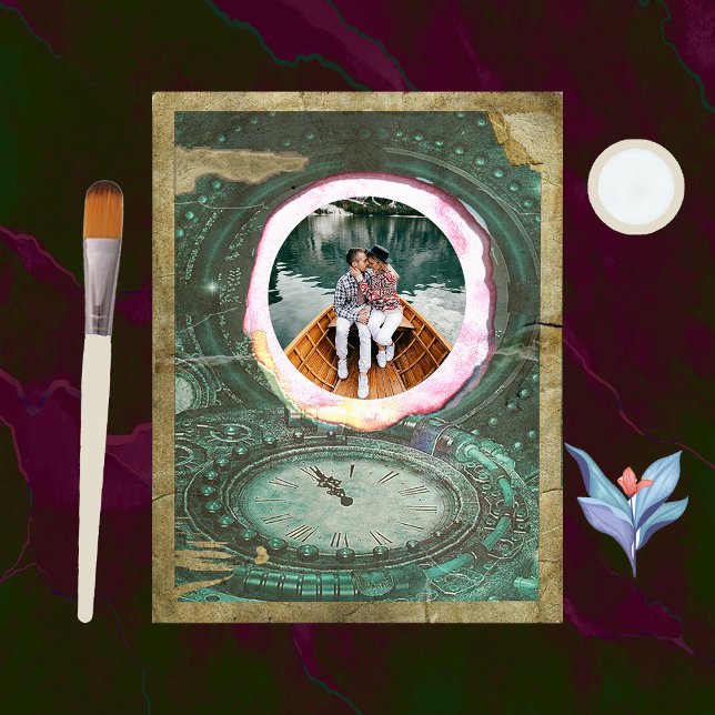 Festgelegtes Clock-Scrapbook-Papier (Von Creator hochgeladen)