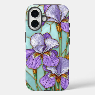 Festgelegtes Glas Iris Blumen Phone Case