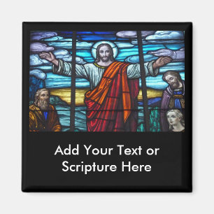 Festgelegtes Glasfenster Jesus Christus Magnet