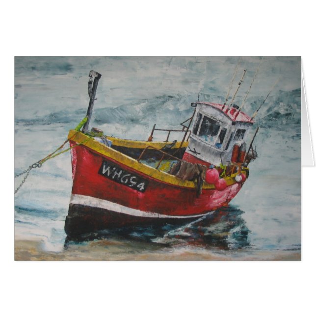 Festgemachtes Fischerboot (Vorderseite (Horizontal))