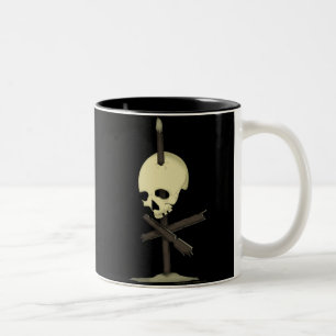 Festgenagelter Schädel Zweifarbige Tasse