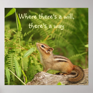 Festgestelltes Baby-Chipmunk-Poster Poster