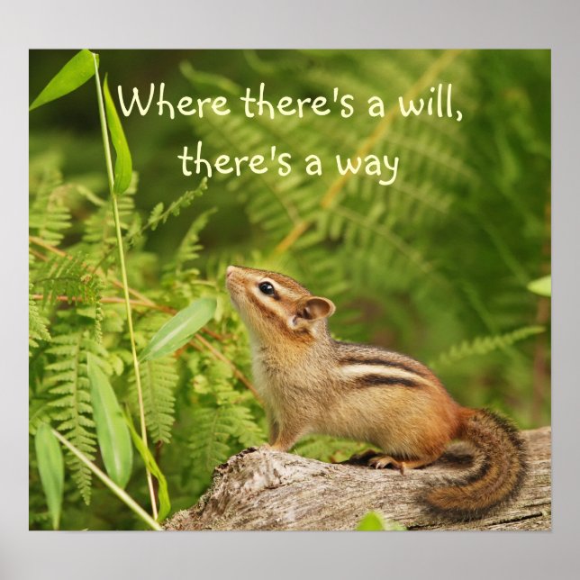 Festgestelltes Baby-Chipmunk-Poster Poster (Vorne)