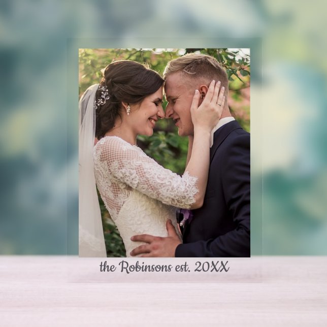 Festgestelltes Datum Personalisiertes Foto der Hoc Acrylschild (Neutral)