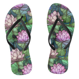 Festgestelltes Lotus-Paar aus Flip Flops