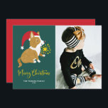 Festic Niedlich Santa Corgi Frohe Weihnachts-Foto Feiertagskarte<br><div class="desc">Frohe Weihnachten! Senden Sie Ihre Weihnachtsgrüße in dieser Saison mit dieser personalisierbaren Corgi Weihnachts-Foto-Flachkarte. Es verfügt über einen bezaubernden Korgi mit Weihnachtsmannmütze und Zauberstab. Personalisieren Sie diese,  indem Sie ein Foto,  Namen,  Jahr und andere Details hinzufügen. Diese niedliche Corgi Foto Weihnachtskarte ist in anderen Cardstock erhältlich.</div>