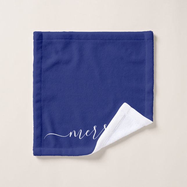 Festif Bleu Blanc Motif scandinave Noël (Gant de toilette)