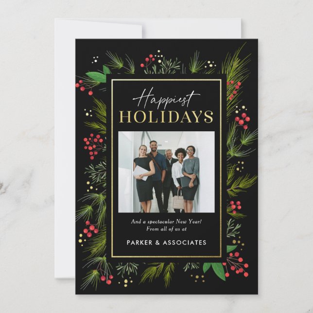 Festif Frame Business Holiday Carte photo (Devant)