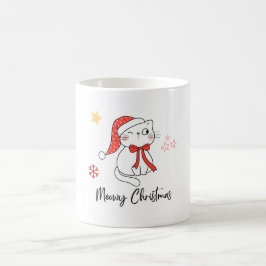 Festif Mug café de Noël avec adorable Chat Des