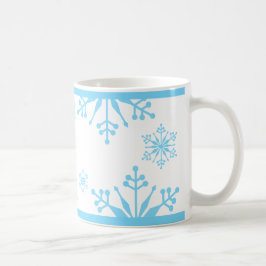 Festif Pastel Blue Snowflake Mug