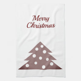 Festif Red Christmas Tree Serviette de cuisine de